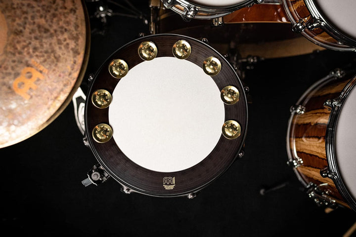 Meinl Cymbals Backbeat Pro Tamburin — 13 Zoll Messing Ring mit Messing Glöckchen für Snare Drums — S
