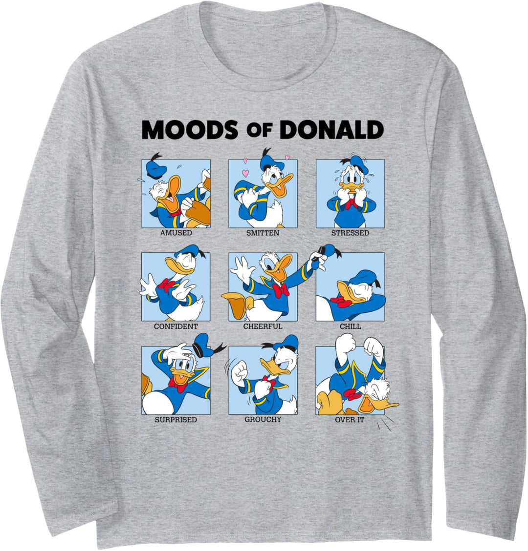 Disney Mickey And Friends Donald Duck Moods Box Up Langarmshirt