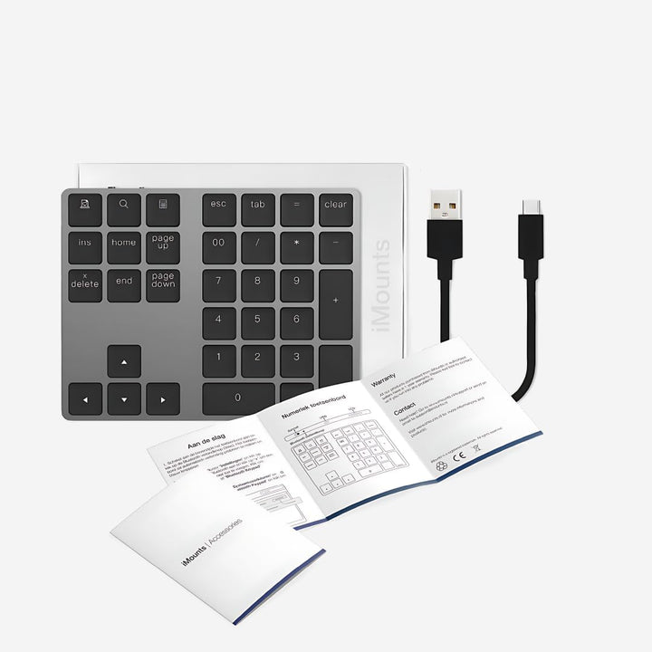 USB-C Bluetooth Numerische Ziffernblock – Kabelloses NumPad, Wiederaufladbare Numerische Tastatur fü