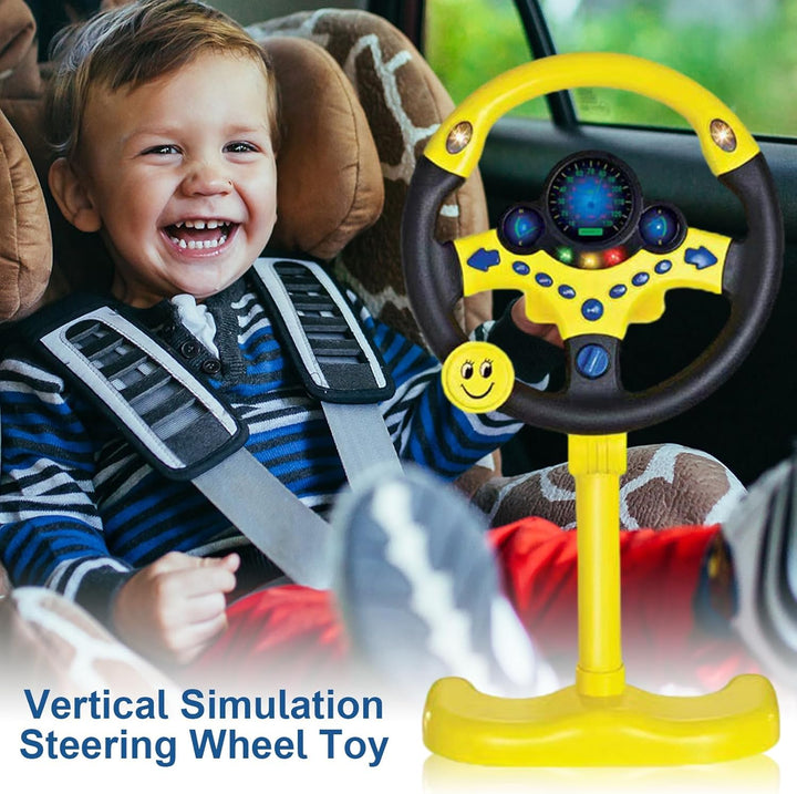 Portables Kinder Lenkradspielzeug, Simulation eines Autolenkrades mit interessanten Geräuschen und M