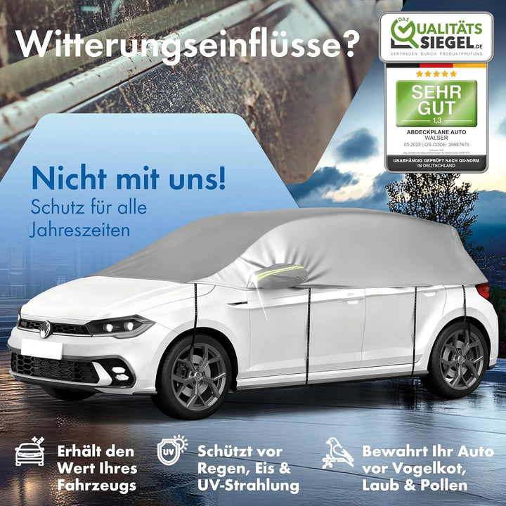 WALSER Abdeckplane Auto All Weather, Abdeckplane wasserdicht, 100% wetterfeste Autoabdeckplane, Auto
