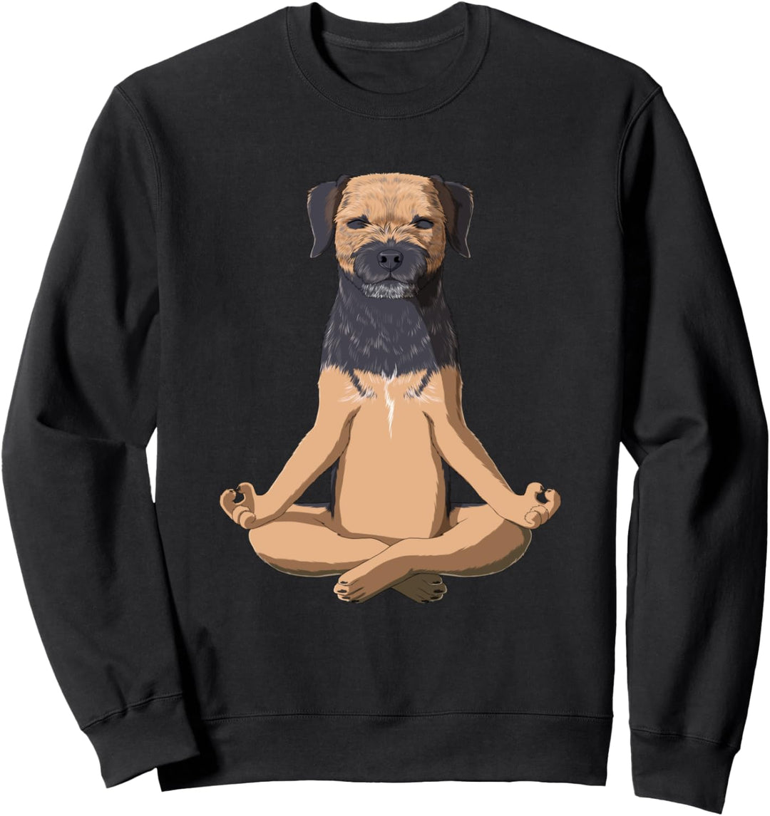 Yoga Border Terrier Hund Sweatshirt