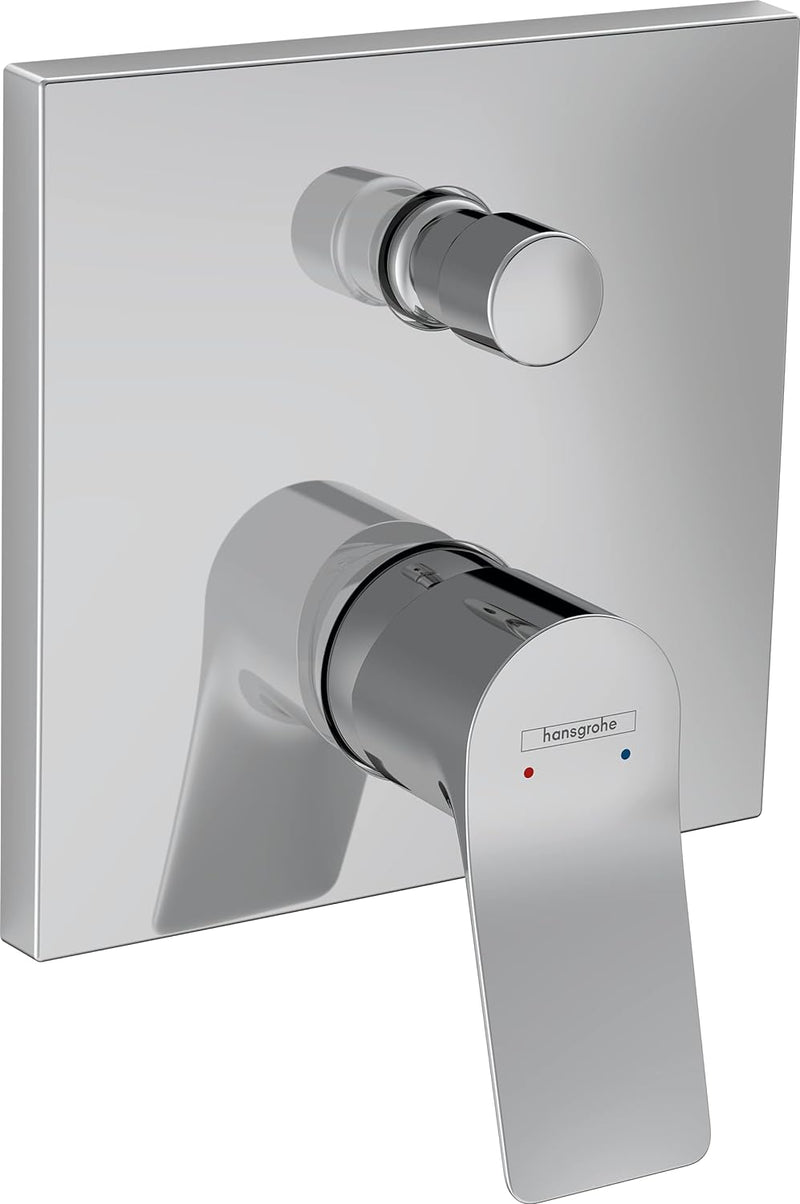 hansgrohe Wannenarmatur Vivenis, Unterputz Badarmatur für 2 Funktionen, Chrom Chrom Wanne mit Sicher