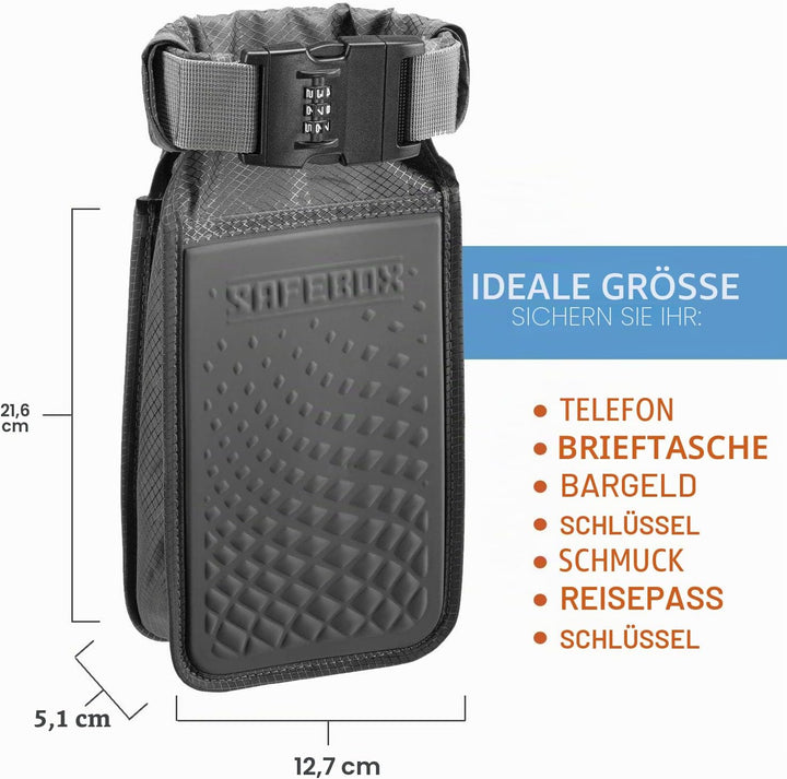 Lewis N. Clark Safebox Tragbarer Safe mit Anti-Diebstahl-Zahlenschloss und stossfestem Material zum