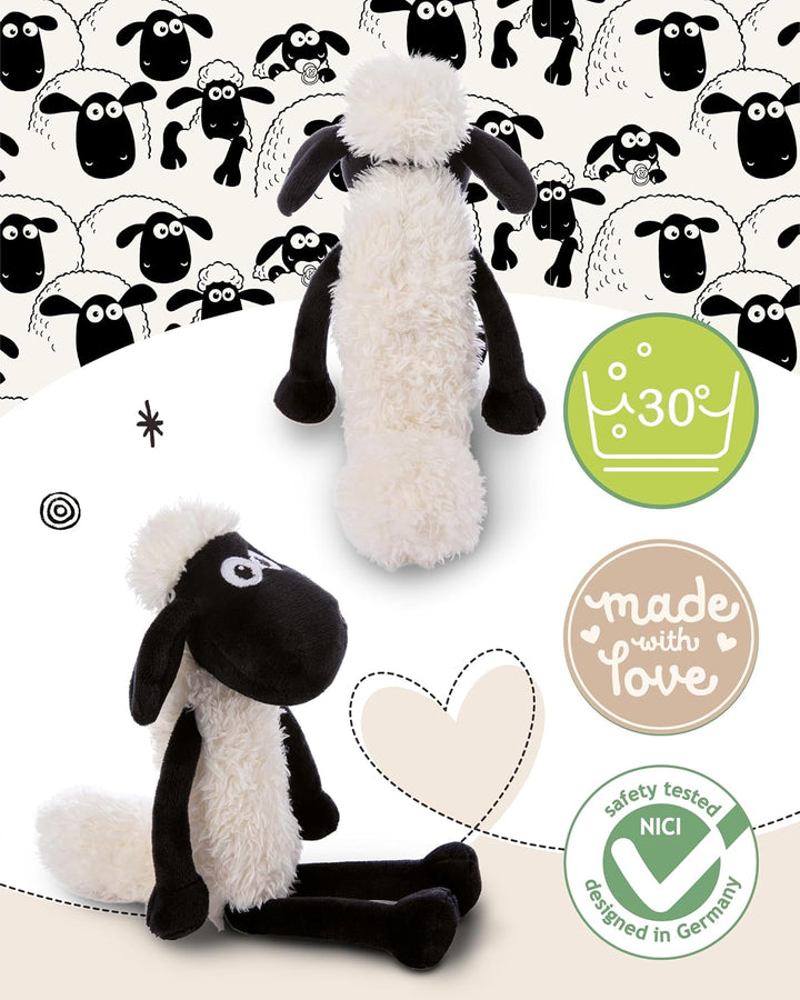 NICI Kuscheltier Shaun das Schaf 35cm weiss - Stofftier aus weichem Plüsch, niedliches Plüschtier zu