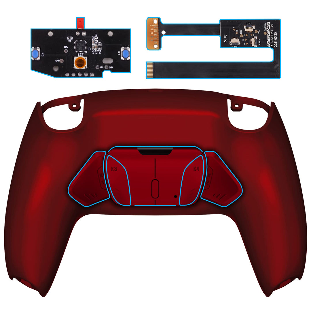 eXtremeRate Programmierbar RISE4 Remap Kit für ps5 Controller BDM-010/020,Remap Board&Rückplate Gehä