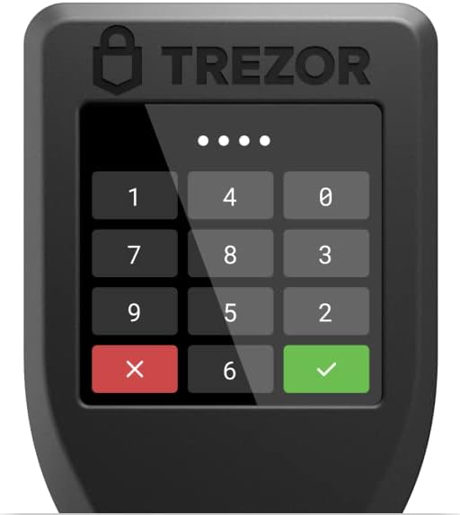 Trezor Model T - Krypto-Hardware-Wallet mit LCD-Touchscreen, Sicheren Bitcoin und 8000+ Münzen für M