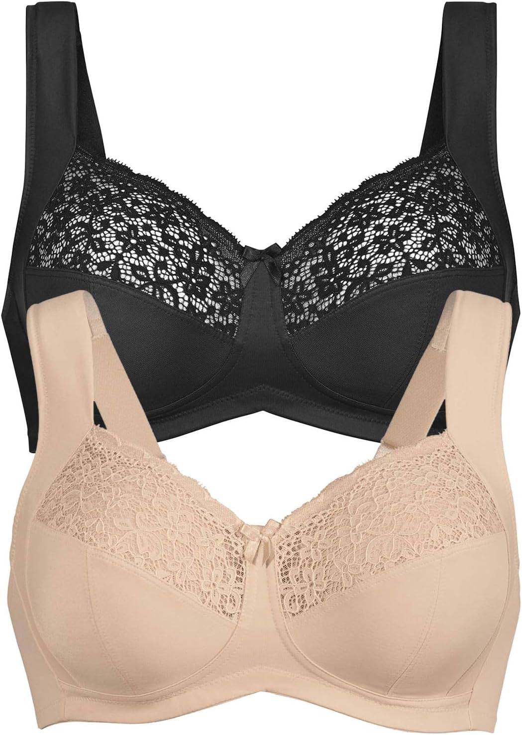 Anita 2er Pack Entlastungs BH ohne Bügel Havanna 5813 75A Desert-schwarz, 75A Desert-schwarz
