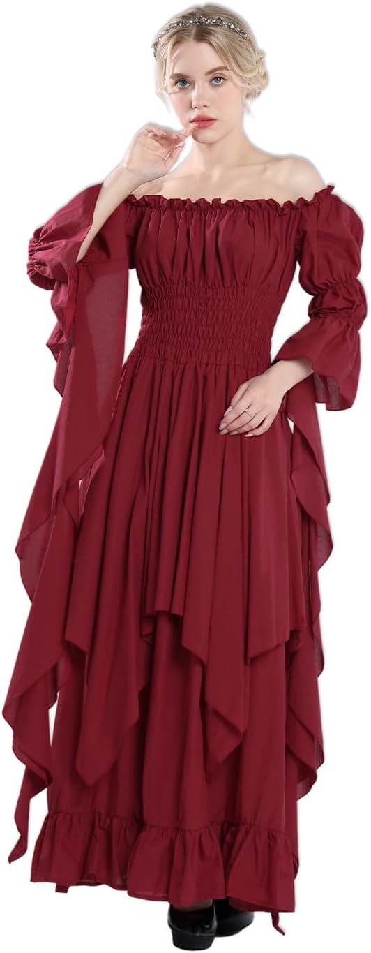 CR ROLECOS Viktorianisches Kleid Damen Piraten kostüm Mittelalter Kleidung Victorian Dress Karneval
