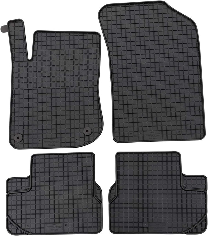 PETEX Gummimatten passend für 208 ab 04/2012-10/2019 / 2008 ab 06/2013 Fussmatten schwarz 4-teilig