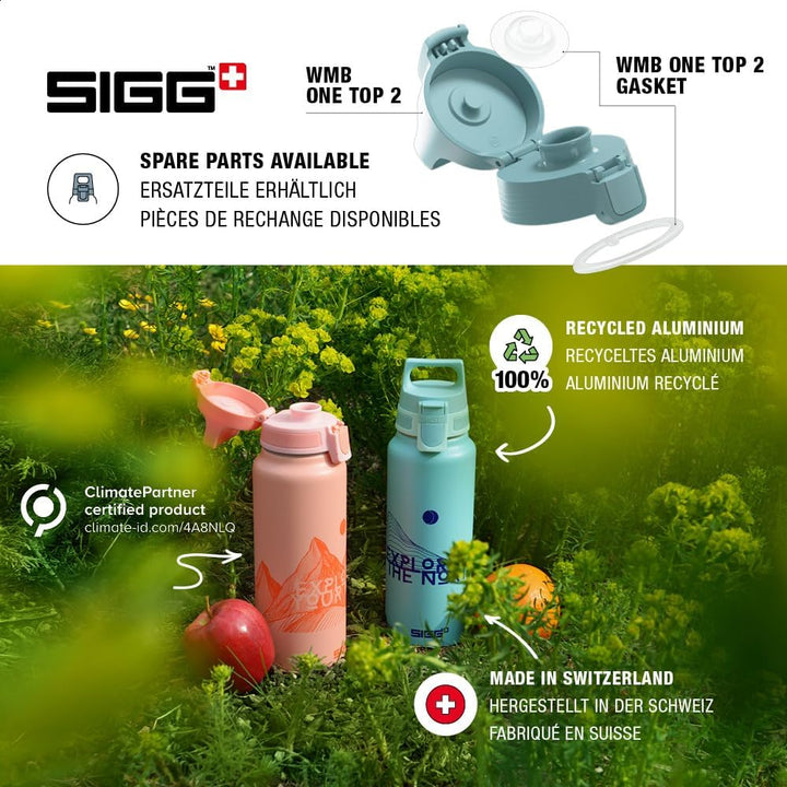 Sigg - Alu Trinkflasche - WMB ONE - Made in Switzerland - ClimatePartner Zertifiziert - Kohlensäure