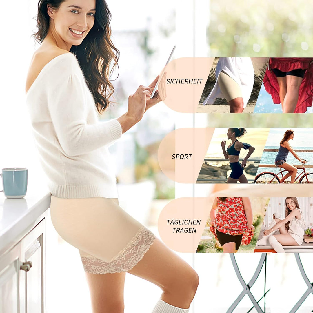 YARRCO Damen Unterhosen Radlerhose Unter Hose Kurz Hohe Taille für Rock Kleid Sommer Boxershorts Unt