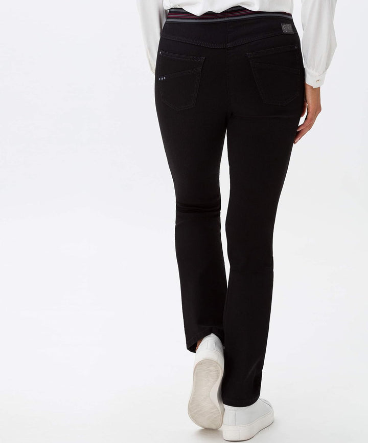 Damen Style Lillyth Line Rundum Schlupf Jersey Super Slim Hose 38W / 32L Schwarz, 38W / 32L Schwarz