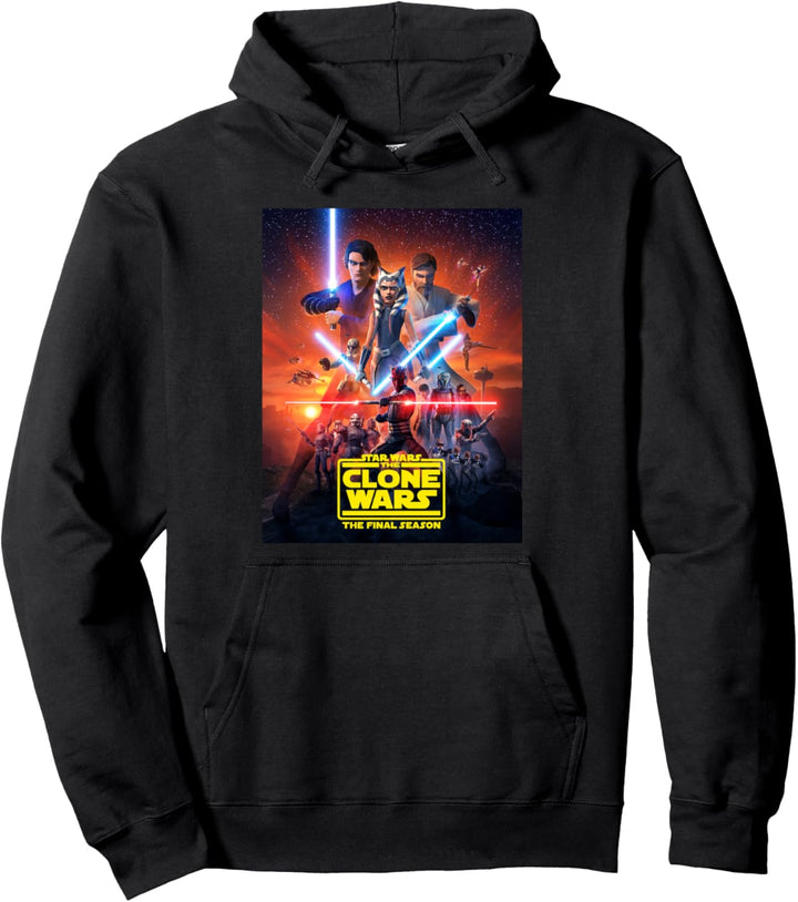 Star Wars The Clone Wars The Final Season Poster Pullover Hoodie