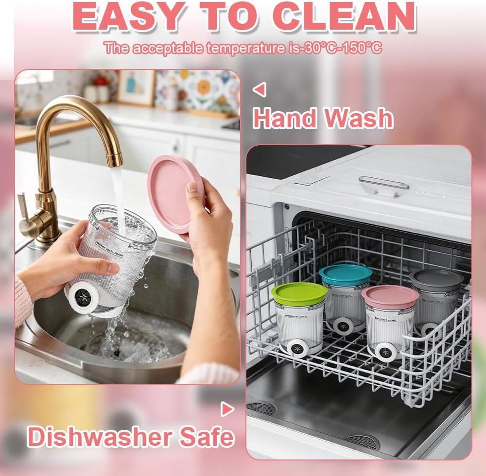 Behälter für Ninja Creami Swirl NC700 NC701EU Serie, Afenau 4 Stück BPA-Frei Eisbehälter mit SwirlDe