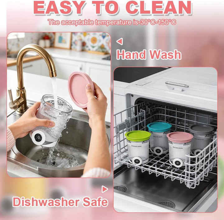 Behälter für Ninja Creami Swirl NC700 NC701EU Serie, Afenau 4 Stück BPA-Frei Eisbehälter mit SwirlDe