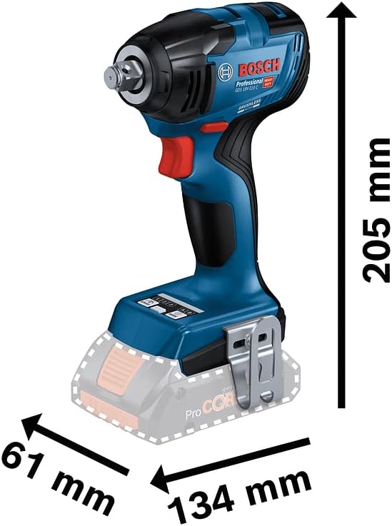 Bosch Professional 18V System Akku-Drehschlagschrauber GDS 18V-210 C (Anziehmoment: 210 Nm, Losbrech