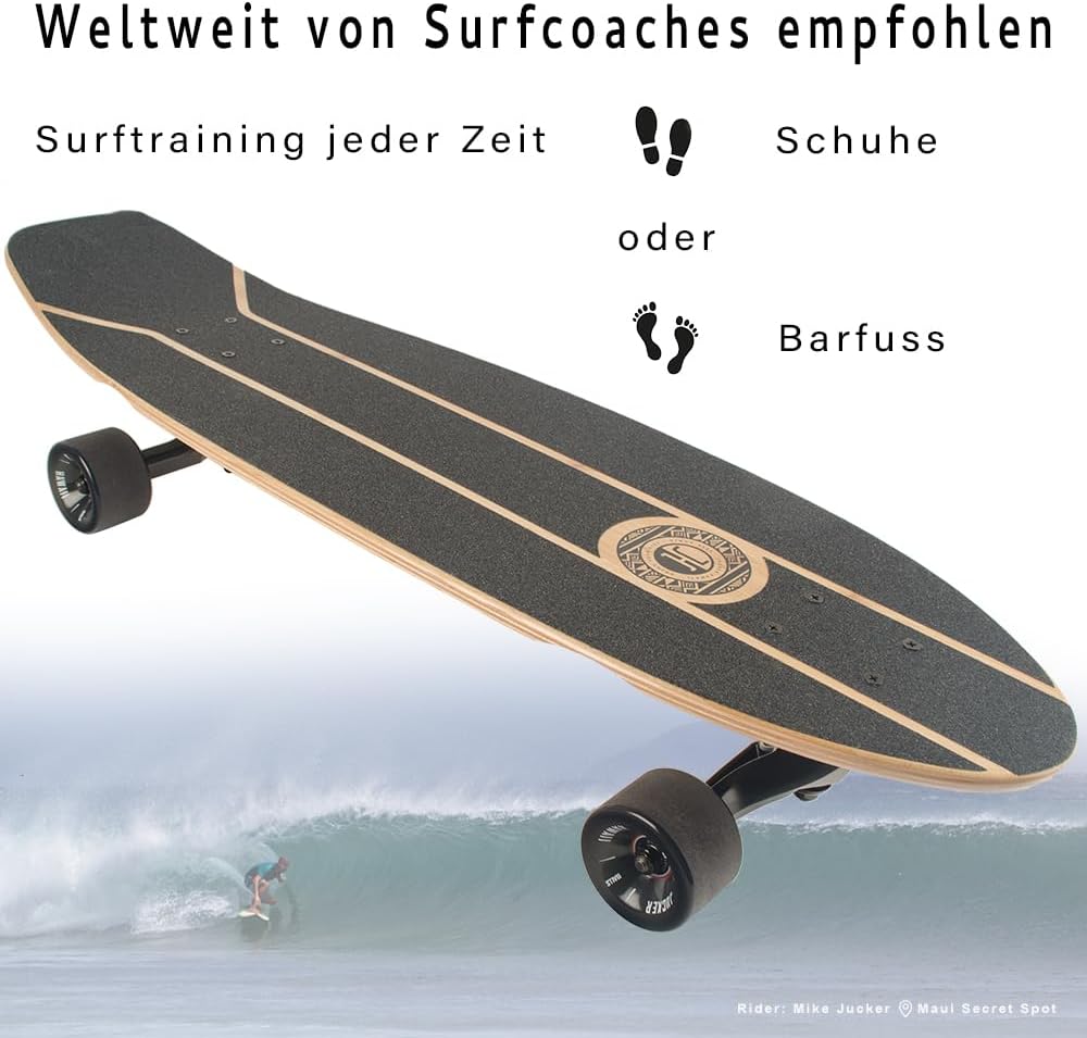 JUCKER HAWAII Surf Skateboards // Skatesurfer // Surfskate // Bestes Surf-Training // Superbeweglich