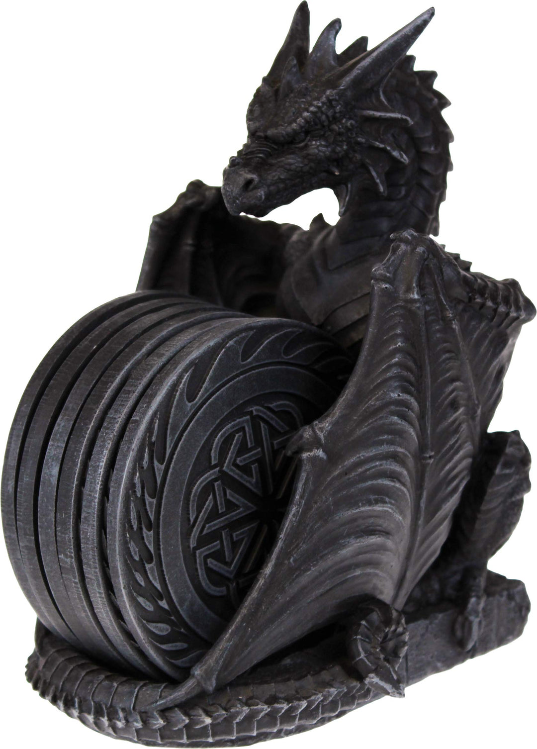 Nemesis Now Dragons Lair Untersetzer-Set, 22 cm, Schwarz