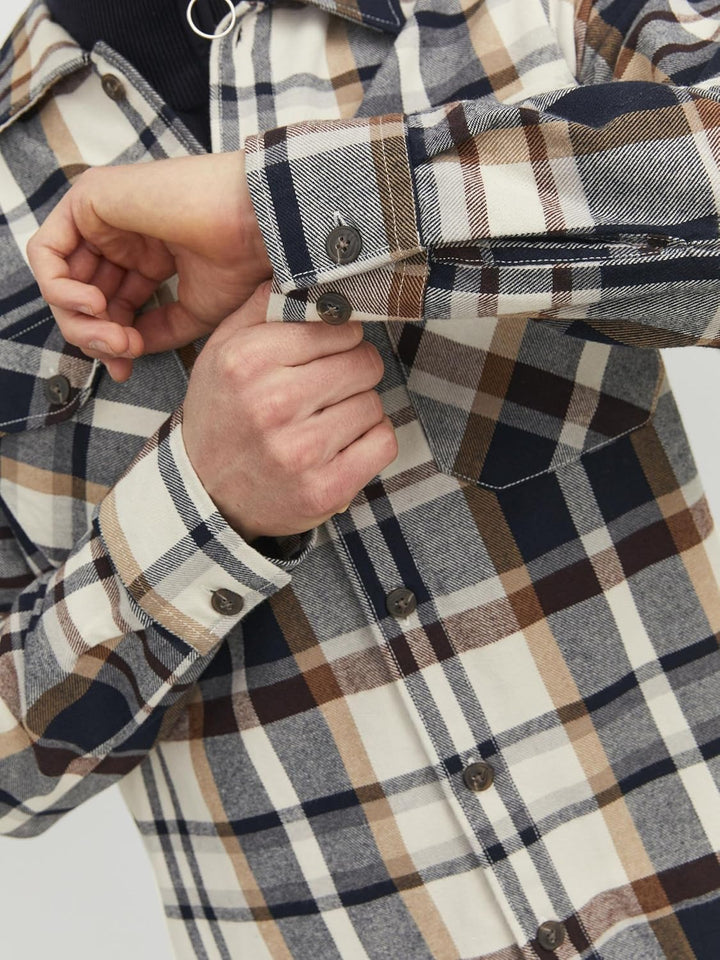 JACK & JONES Male Overshirt Slim Fit Overshirt M Cloud Dancer, M Cloud Dancer