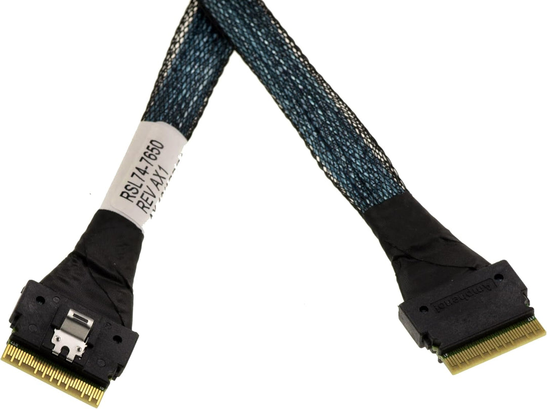 KALEA-INFORMATIQUE PCIe 4.0 Kabel mit Slim SAS SFF-8654 8i 74-polig auf SFF8654 74-polig Länge 70cm