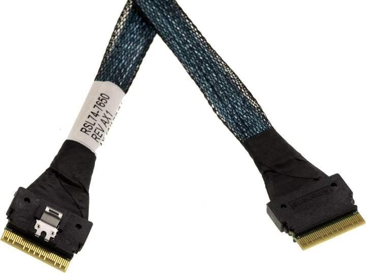 KALEA-INFORMATIQUE PCIe 4.0 Kabel mit Slim SAS SFF-8654 8i 74-polig auf SFF8654 74-polig Länge 70cm