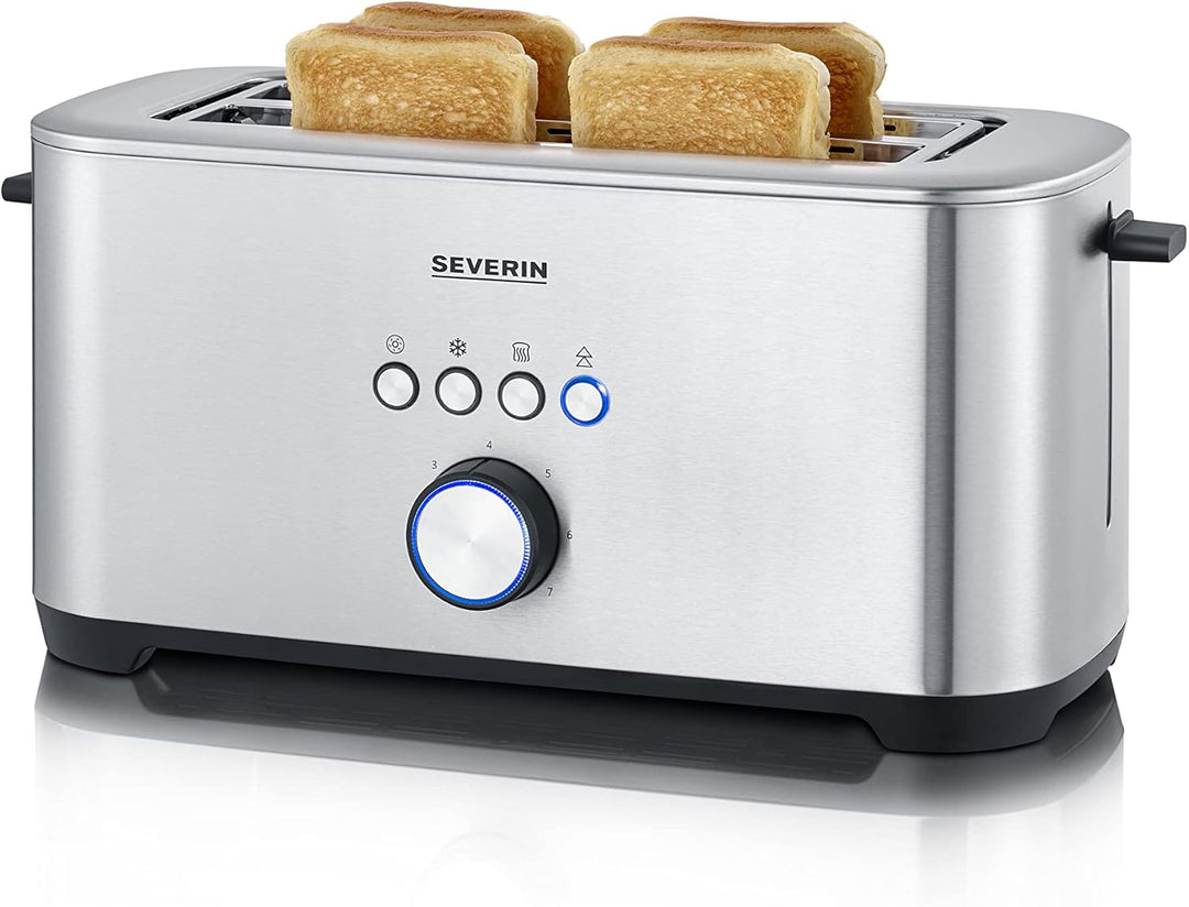 SEVERIN AT 2512 Langschlitztoaster mit Bagel-Funktion für einseitiges und energiesparendes Toasten,