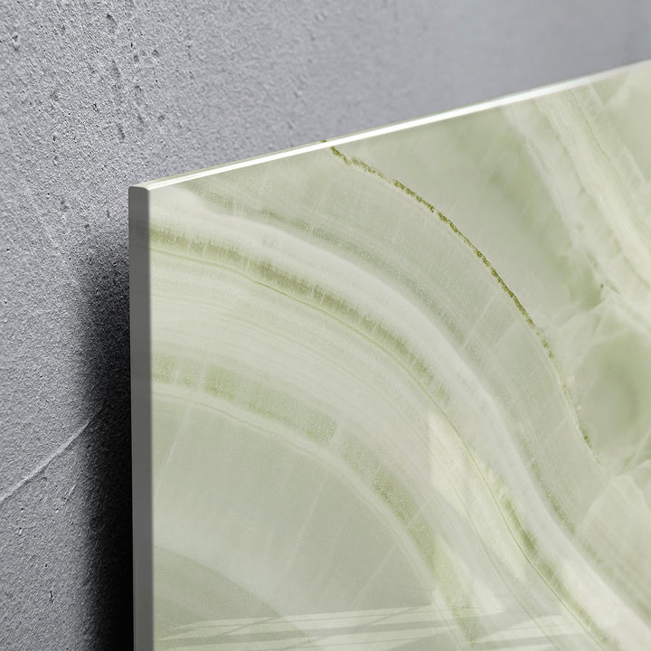SIGEL GL321 Premium Glas-Magnetboard 48 x 48 cm Green-Mineral-Optik, hellgrün / Magnettafel Artverum