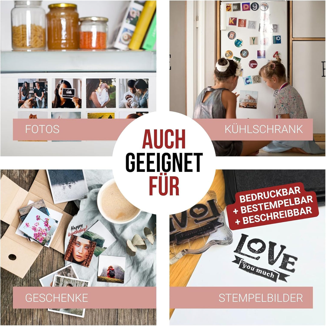 SKULLPAPER® Premium DIY Magnetfolie weiss bedruckbar bemalbar - für Inkjet Tintenstrahldrucker (A4-1