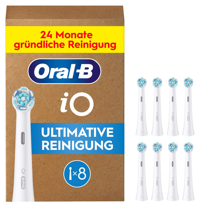 Oral-B iO Ultimative Reinigung Aufsteckbürsten für elektrische Zahnbürste, 8 Stück, ultimative Zahnr