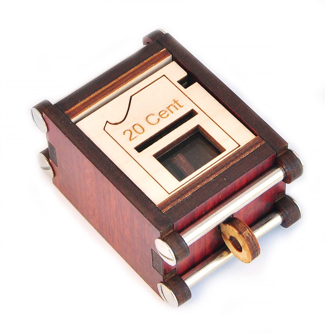 LOGICA GIOCHI 20 Cent Box - Geheime Holzkiste - Schwierigkeit 4/6 Extrem - Jean-Claude Constantin Pu
