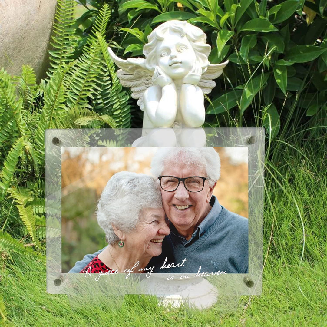 12,7 x 17,8 cm wasserdichter Bilderrahmen für Grab – Acryl für den Aussenbereich, Grabschmuck für Fr