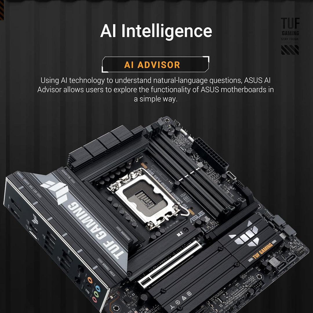 ASUS TUF Gaming B660M-PLUS WiFi Mainboard Sockel Intel LGA 1700 (Intel B660, mATX, DDR5 Speicher, Du