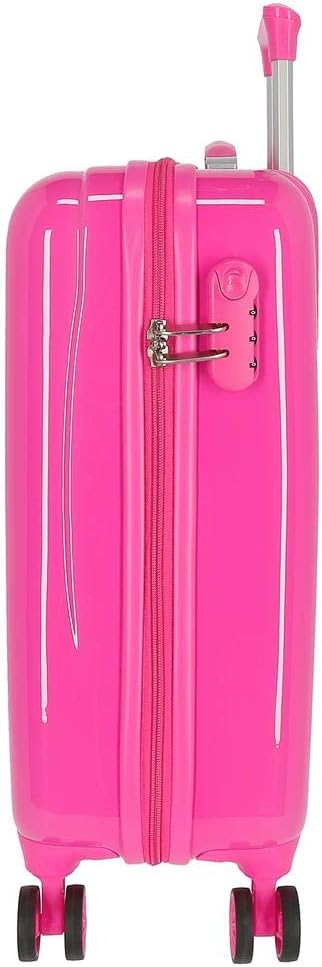 Enso Arcoiris Always Smile Kabinenkoffer Rosa 38x55x20 cms Hartschalen ABS Kombinationsschloss 35L 2