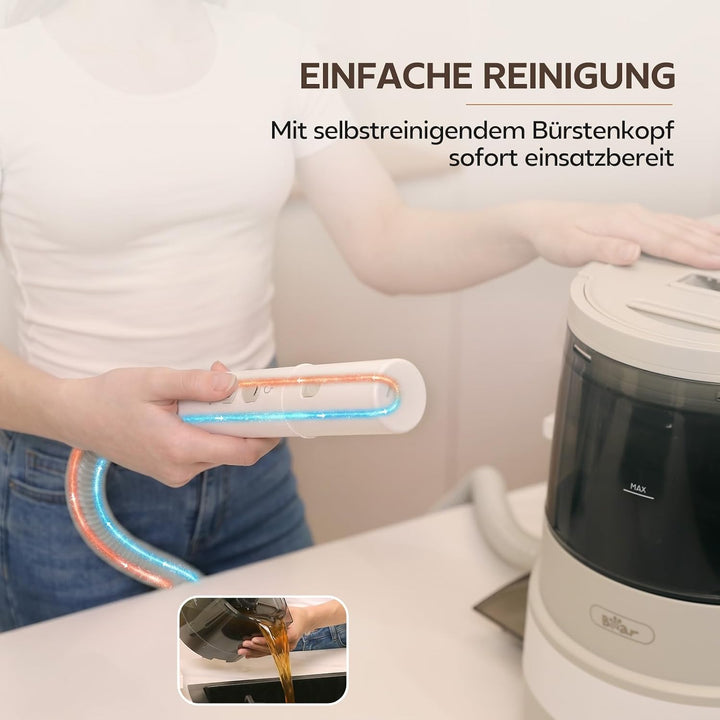 Bear SC 3 Nasssauger Polsterreiniger Gerät, Teppichreiniger Waschsauger Nass Trockensauger mit Dampf