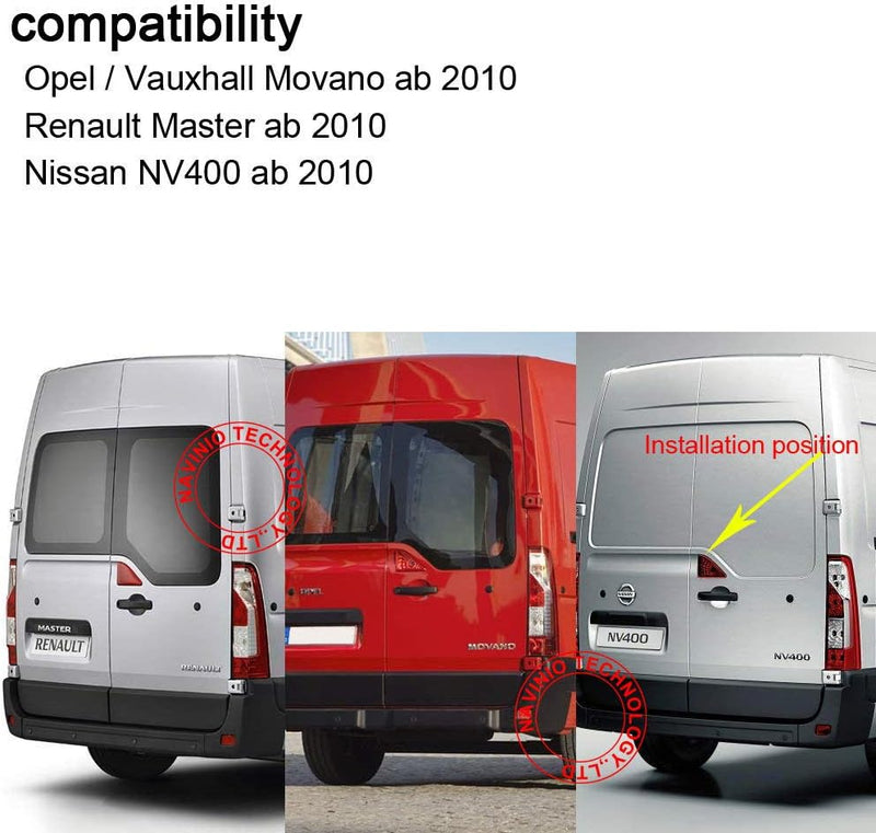 Navinio Auto Dritte Dach Top Mount Bremsleuchte Kamera Bremslicht Rückfahrkamera für Opel Vauxhall M
