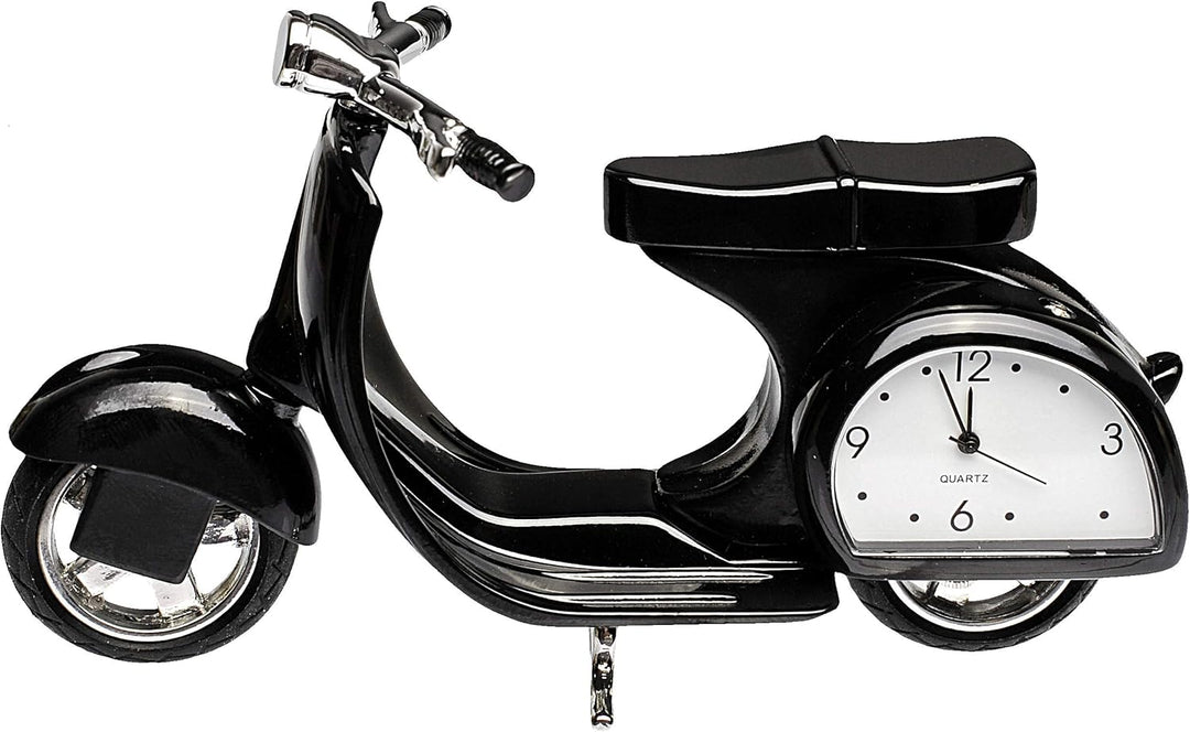 alles-meine.de GmbH kleine - Tischuhr/Miniatur - Uhr - Motorrad - Roller/Motorroller - aus Metall -