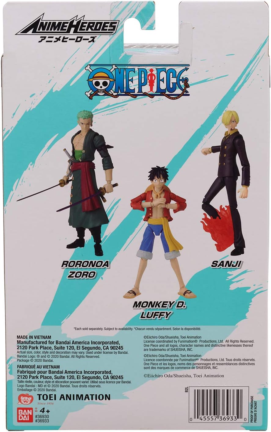 BANDAI – Anime Heroes – One Piece – Anime Heroes Figur 17 cm – Sanji – 36933, Sanji
