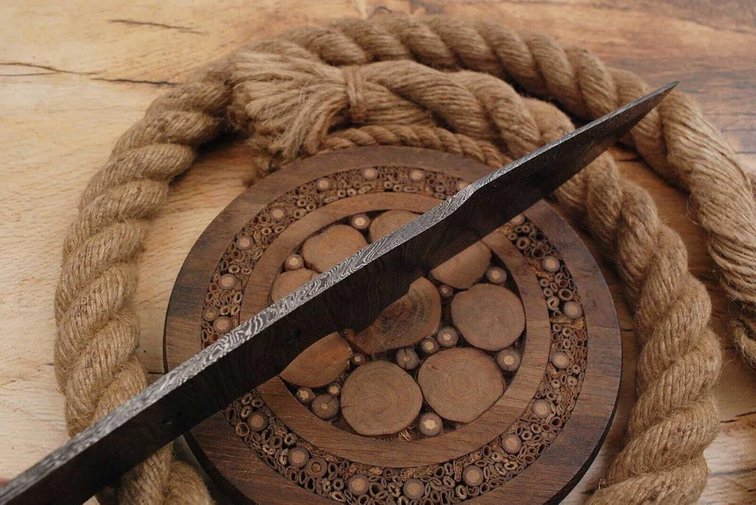 Damast Klinge Handgeschmiedete Damast Rohling Damascus blank blade 6028EA