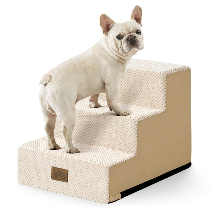 Hundetreppe für Kleine Hunde, 3 Stufen Haustiertreppe für Bett Couch Auto, 35cm Hoch Hochdichtem Sch