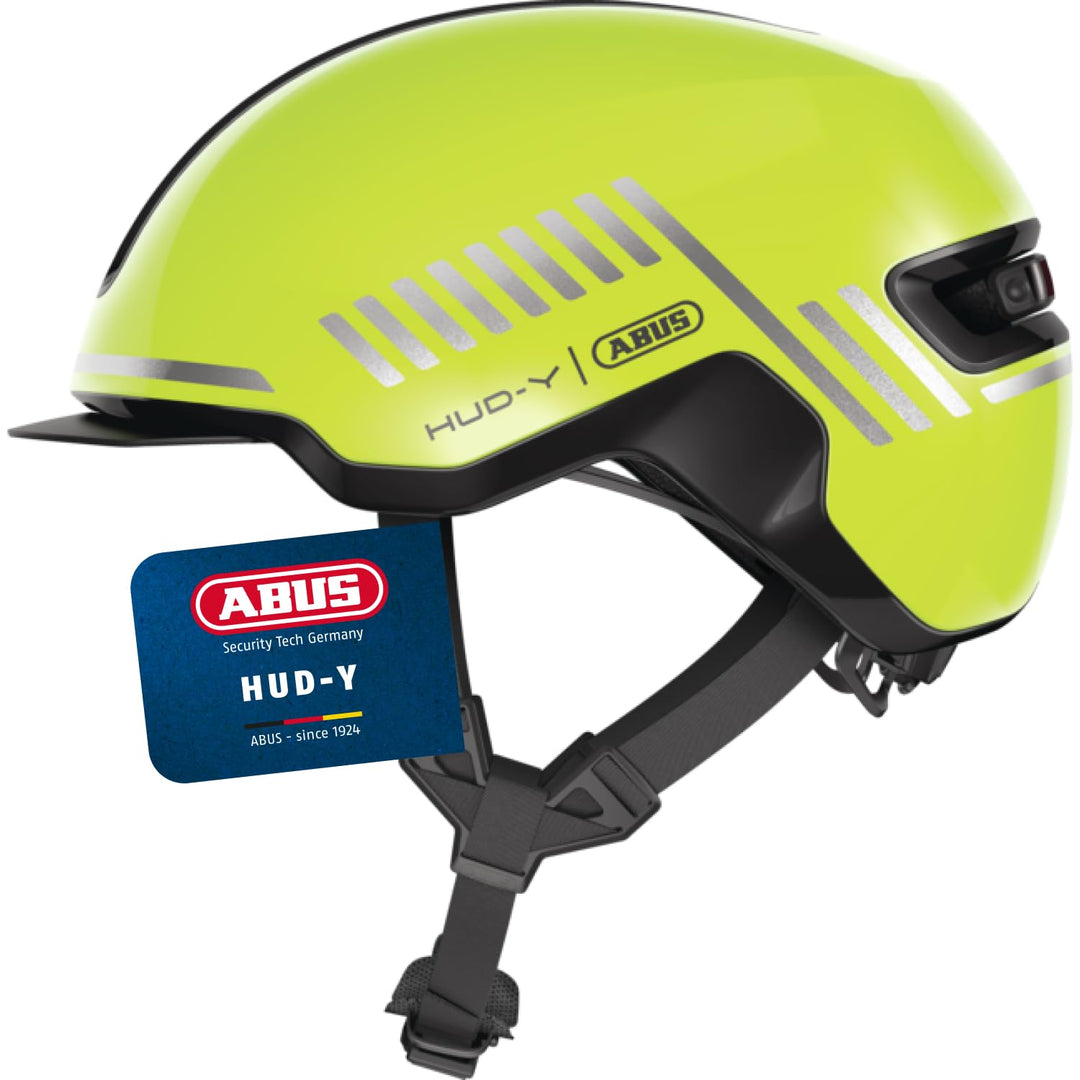 ABUS Urban Helm HUD-Y - mit magnetischem, aufladbarem LED-Rücklicht &amp; Magnetverschluss - cooler Fahr