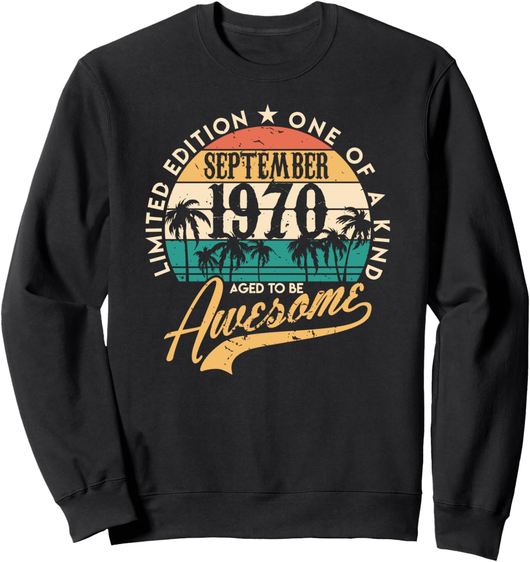 50. Geburtstag Geschenk September 1970 50 Jahre Vintage Sweatshirt