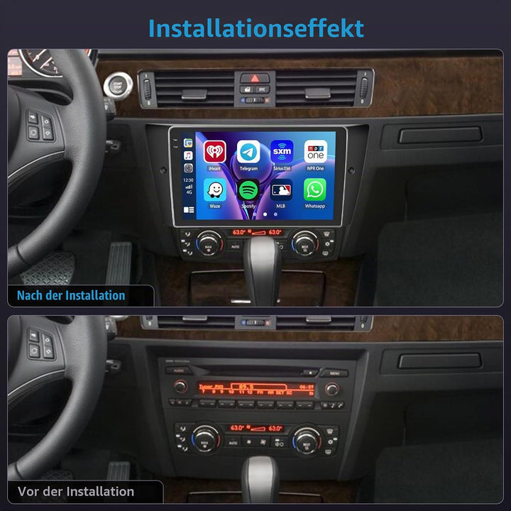 Inefala 4+128G Autoradio für BMW 3 Series 328i 335i 325i (E90/E91/E92/E93) 2005-2011 Android 15 mit