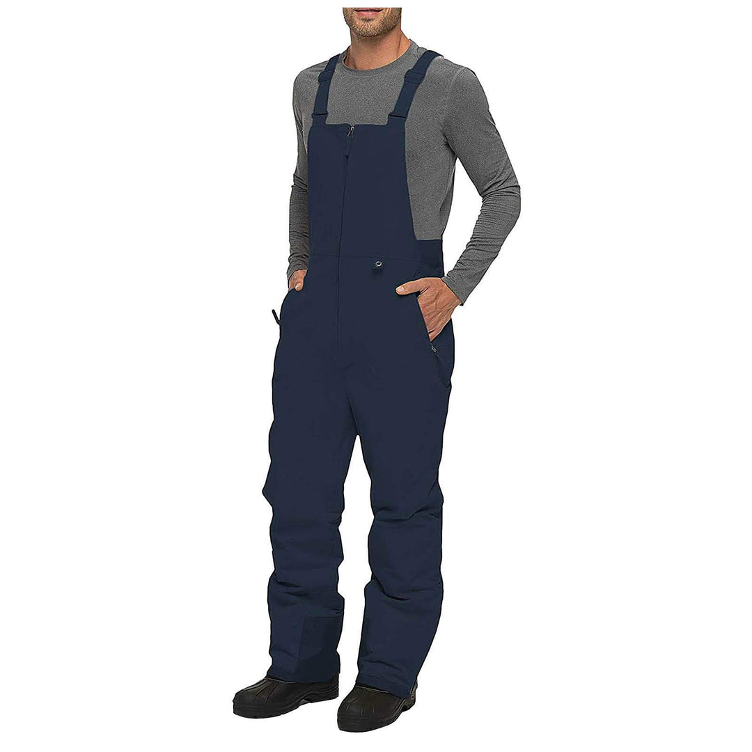 Schneehose Herren Mit Gummizug, Skihose Herren Mit Latz, Snowboardhose Wasserdicht Thermohose Warm S