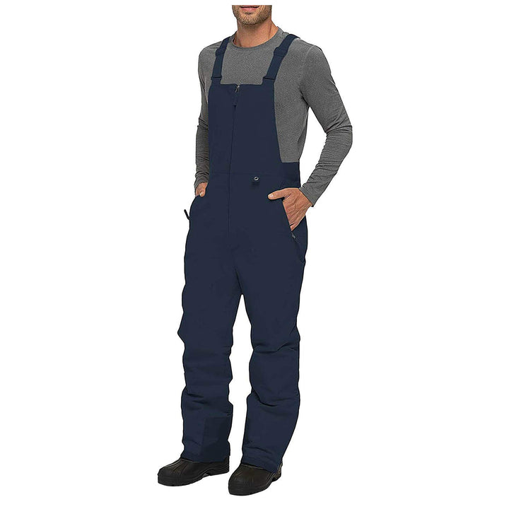 Schneehose Herren Mit Gummizug, Skihose Herren Mit Latz, Snowboardhose Wasserdicht Thermohose Warm S