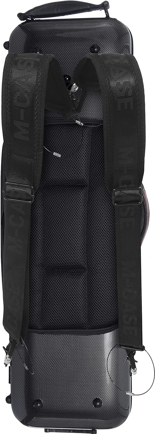 Geigenkoffer Glasfaser Safe Oblong 4/4 carbon looking - cream M-Case + Music bag