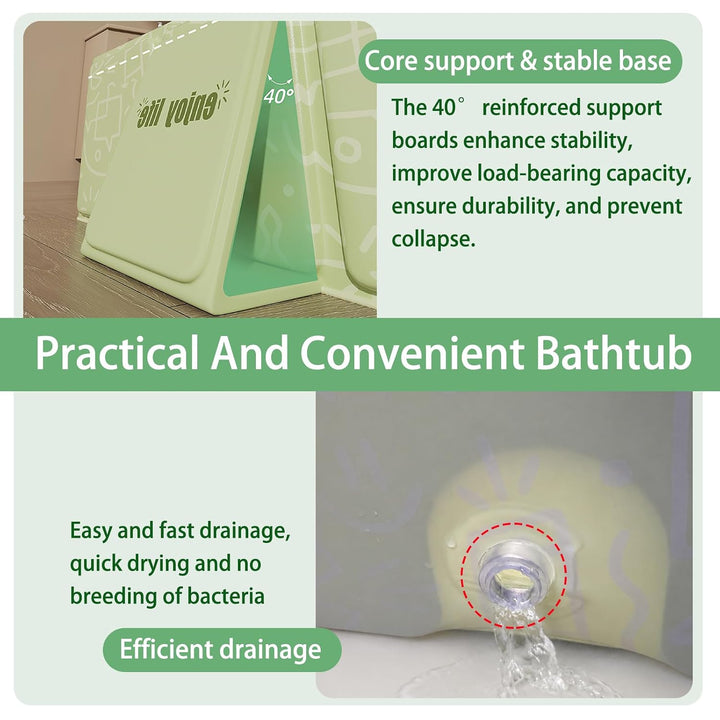 Faltbare Kinderbadewanne – Multifunktionale Badewanne für Dusche, platzsparend und tragbar, ideal fü
