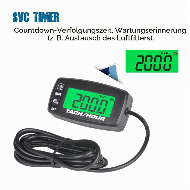 2 Stück Runleader Digital Wartung Tach/Stundenzähler, Batterieersatz für kleinen Gasmotor, verwendet