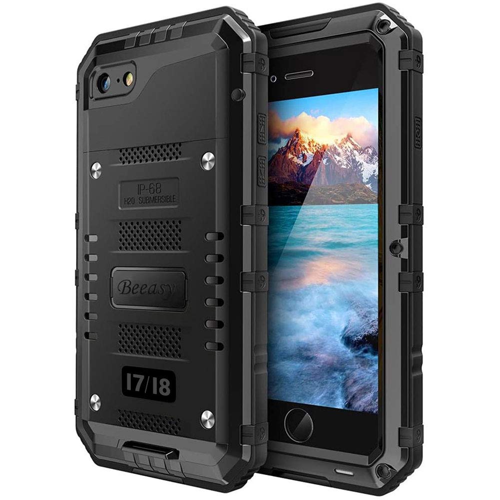 Beeasy für iPhone 8/7 Hülle, iPhone SE 2020/2022 Hülle Wasserdicht Outdoor Stossfest Handyhülle Mili