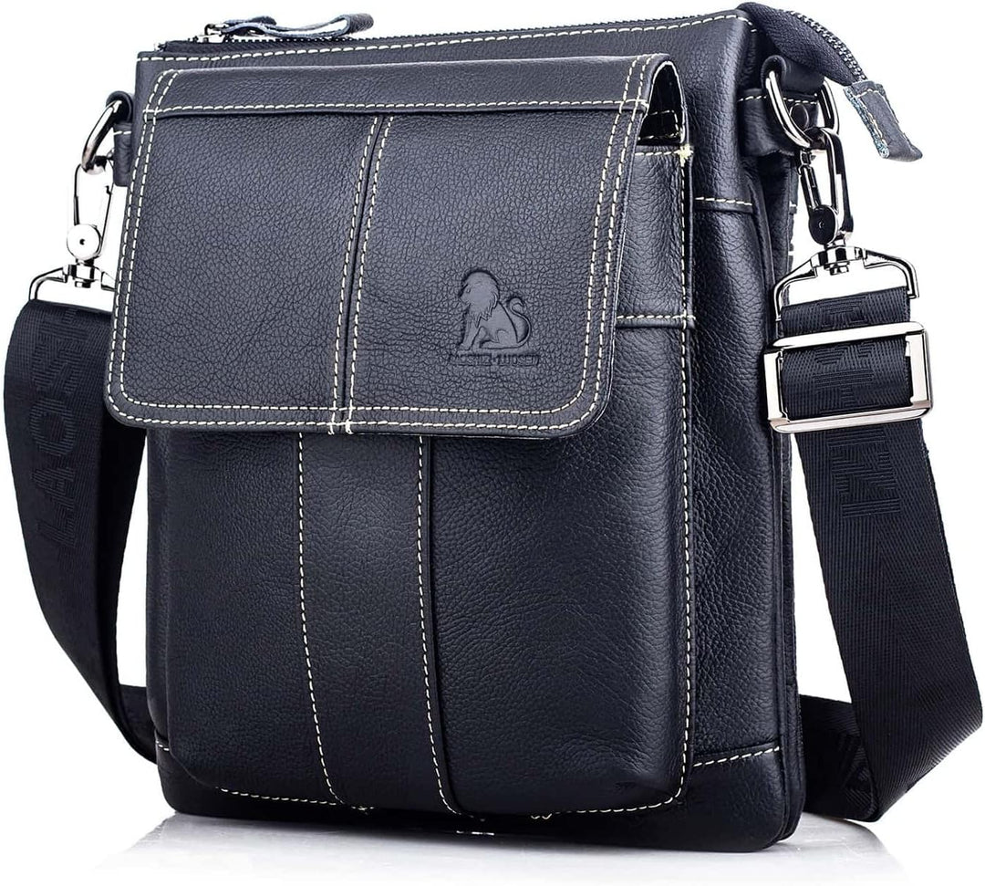 Business Herren-Umhängetasche Lässige Mode Leder Crossbody Tasche Multi-Tasche Tragbare Reisetasche